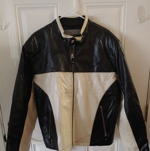 Leather biker jacket by Wilson's Leather